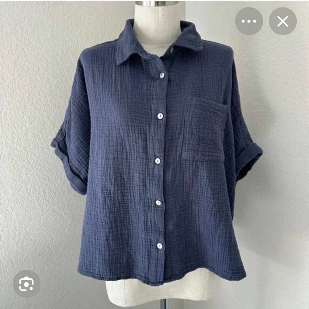C&C California Navy Textured Shirt